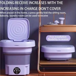 Foldable Washing Machine 8L With Drying, 3 Modes Automatic Washing Machine